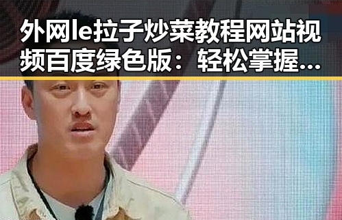 外网le拉子炒菜教程网站视频百度绿色版：轻松掌握实用技能