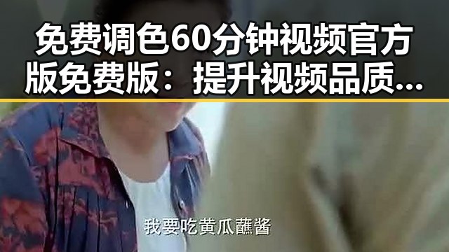 免费调色60分钟视频官方版免费版：提升视频品质的最佳选择