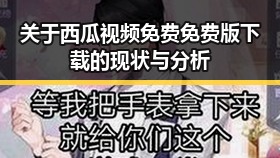 关于西瓜视频免费免费版下载的现状与分析