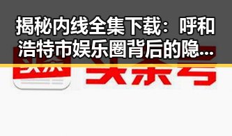 揭秘内线全集下载：呼和浩特市娱乐圈背后的隐秘角落