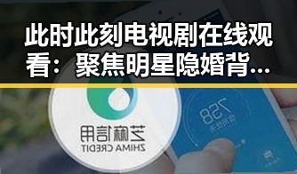 此时此刻电视剧在线观看：聚焦明星隐婚背后的故事