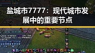 盐城市7777:现代城市发展中的重要节点