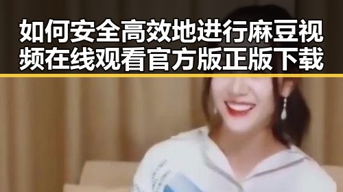 如何安全高效地进行麻豆视频在线观看官方版正版下载