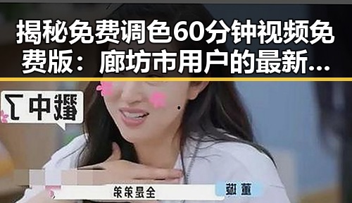 揭秘免费调色60分钟视频免费版：廊坊市用户的最新选择