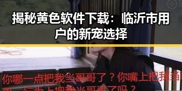 揭秘黄色软件下载：临沂市用户的新宠选择