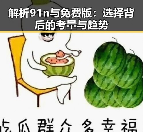 解析91n与免费版：选择背后的考量与趋势