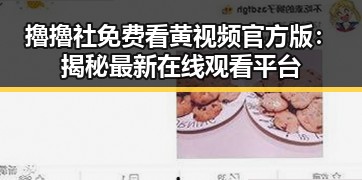 擼擼社免费看黄 视频官方版：揭秘最新在线观看平台