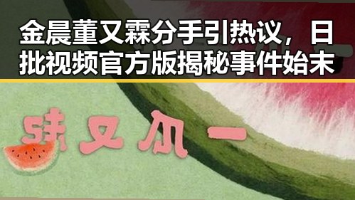 金晨董又霖分手引热议，日批视频官方版揭秘事件始末