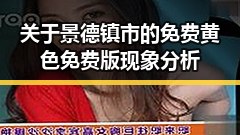 关于景德镇市的免费黄色免费版现象分析