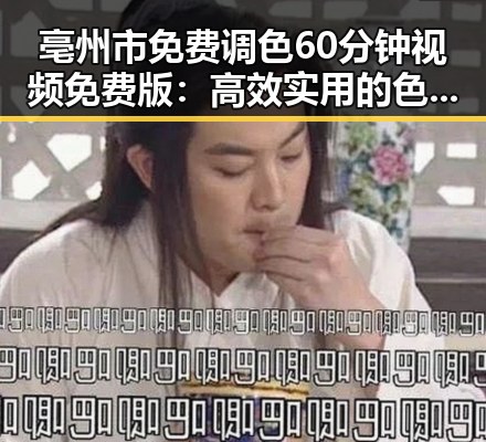 亳州市免费调色60分钟视频免费版：高效实用的色彩调配工具