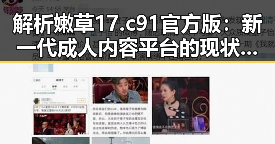 解析嫩草17.c 91官方版:新一代成人内容平台的现状与发展