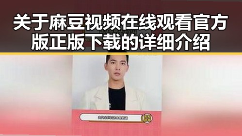 关于麻豆视频在线观看官方版正版下载的详细介绍