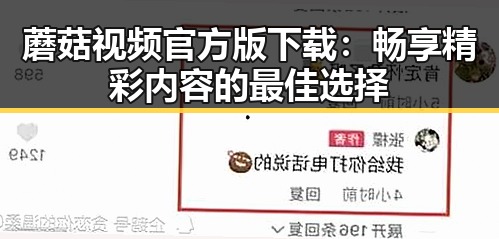 蘑菇视频官方版下载：畅享精彩内容的最佳选择