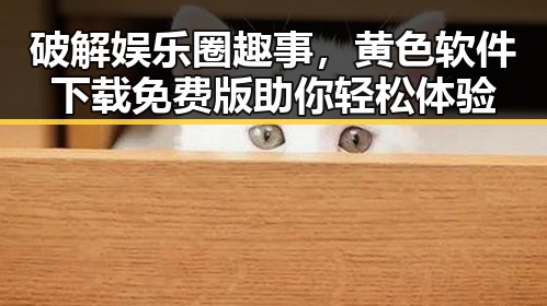 破解娱乐圈趣事,黄色软件下载免费版助你轻松体验