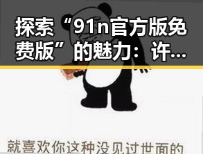 探索“91n官方版免费版”的魅力：许昌市用户的最新选择