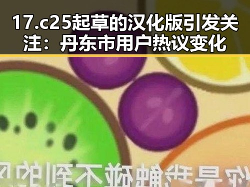 17.c25起草的汉化版引发关注：丹东市用户热议变化