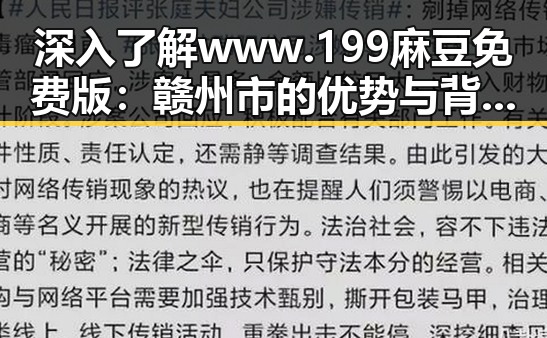 深入了解 www.199麻豆免费版：赣州市的优势与背景分析