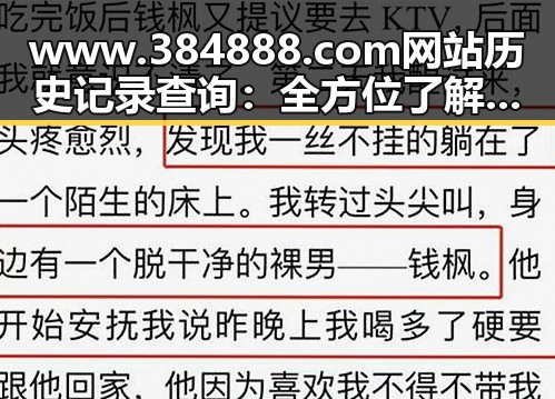 www.384888.com网站历史记录查询：全方位了解访问轨迹